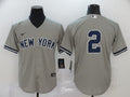Men's New York Yankees Derek Jeter Gray Replica Player Name Jersey