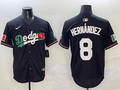 Men's Los Angeles Dodgers Enrique Hernandez Black Player Game Jersey