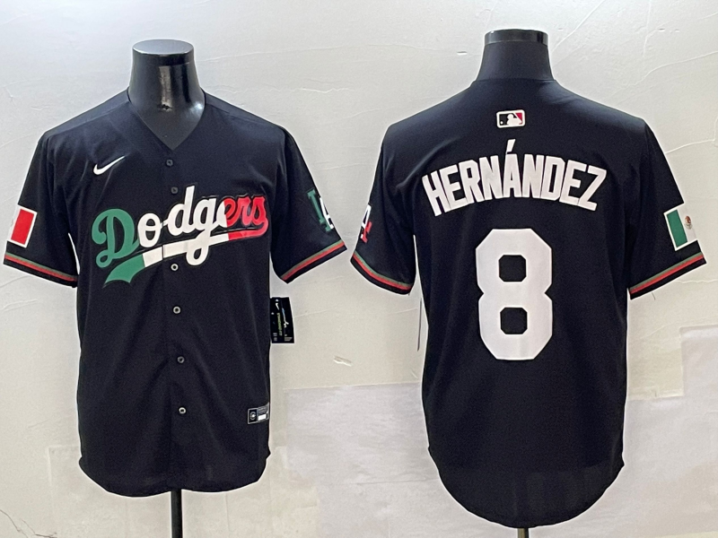 Men's Los Angeles Dodgers Enrique Hernandez Black Player Game Jersey