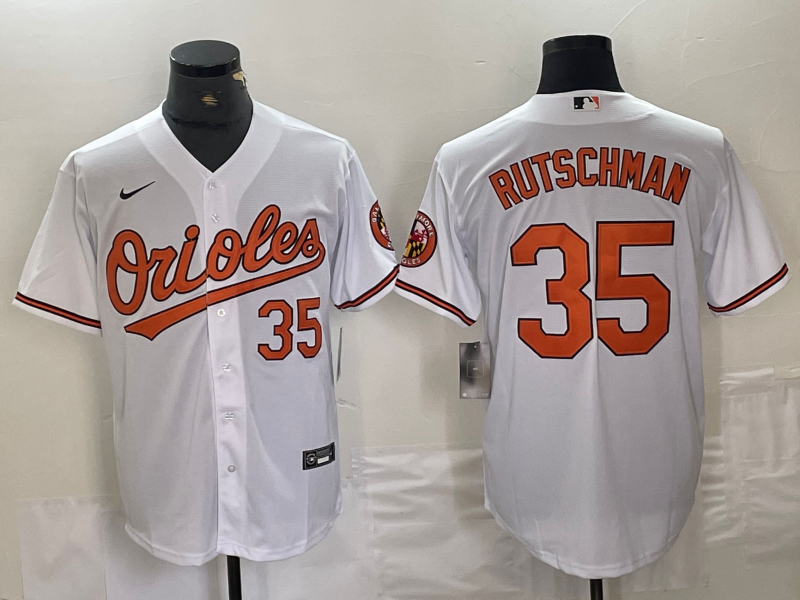 Men's Baltimore Orioles Adley Rutschman White Replica Player Jersey