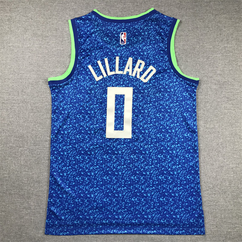 Men's Milwaukee Bucks Damian Lillard Blue 2023/24 Swingman Jersey - City Edition