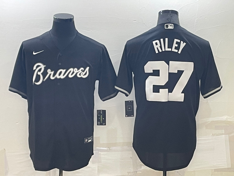 Men's Atlanta Braves Austin Riley Black Replica Player Jersey