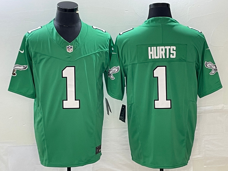 Men's Philadelphia Eagles Jalen Hurts Kelly Green Player Jersey