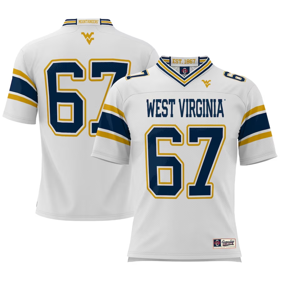 Men's West Virginia Mountaineers GameDay Greats White Football Jersey