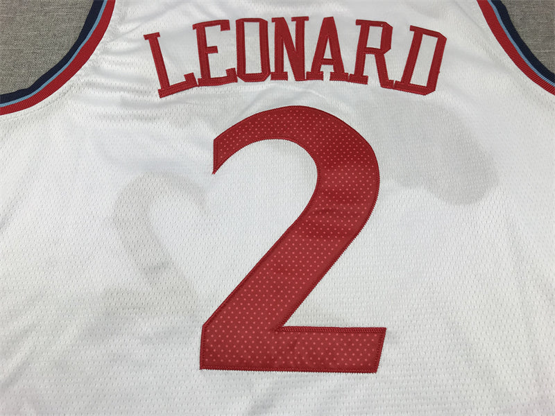 Men's LA Clippers Kawhi Leonard White Swingman Jersey