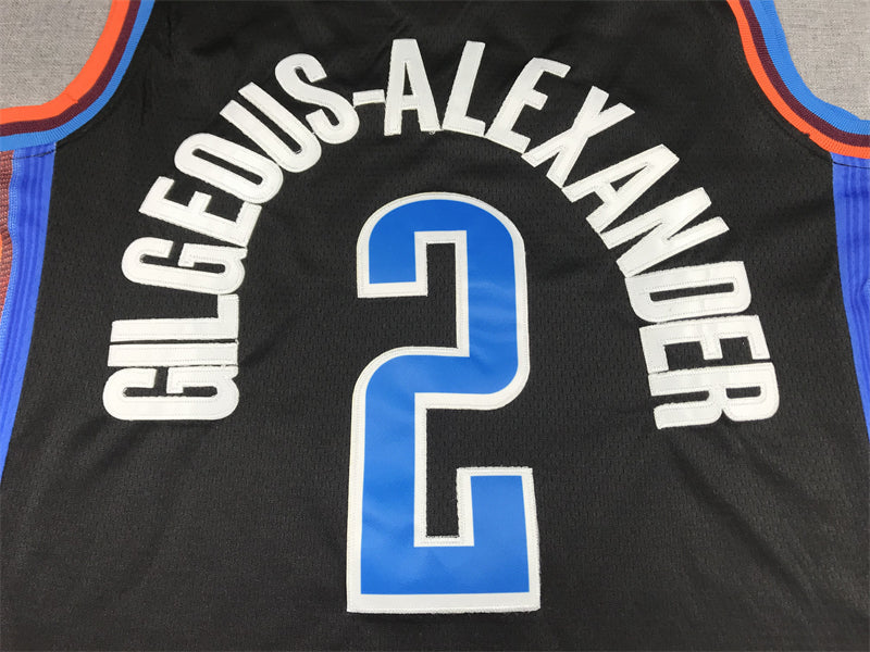 Men's Oklahoma City Thunder Shai Gilgeous-Alexander Anthracite 2022/23 Fastbreak Jersey - City Edition