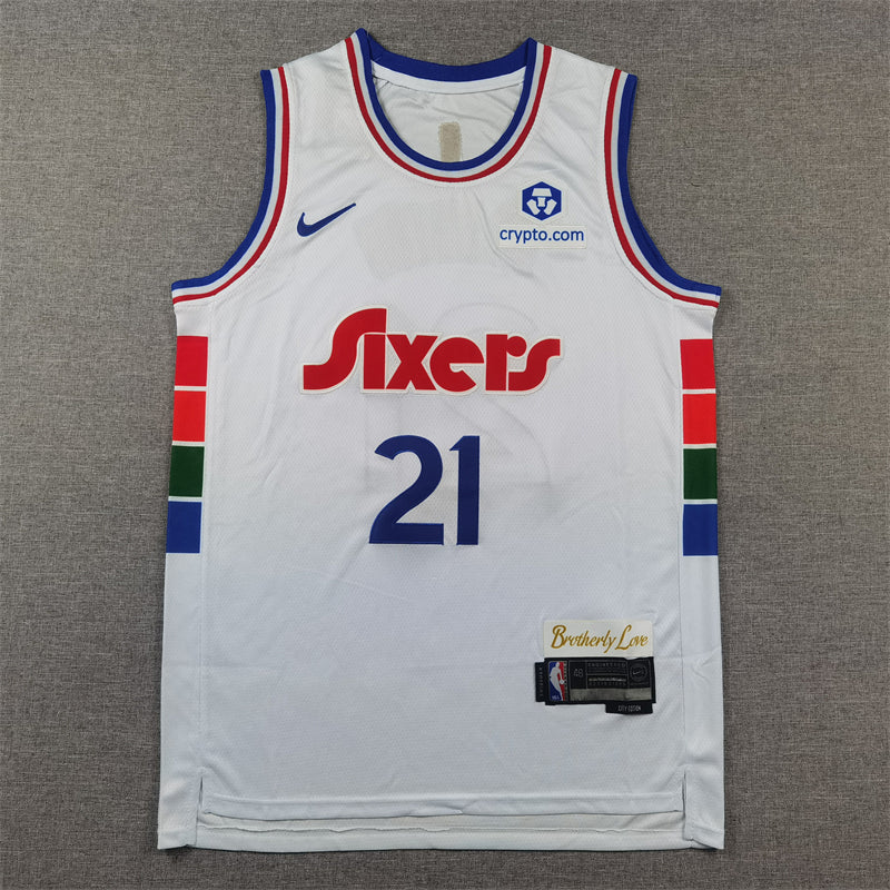 Men's Philadelphia 76ers Joel Embiid White 2024/25 Swingman Player Jersey - City Edition