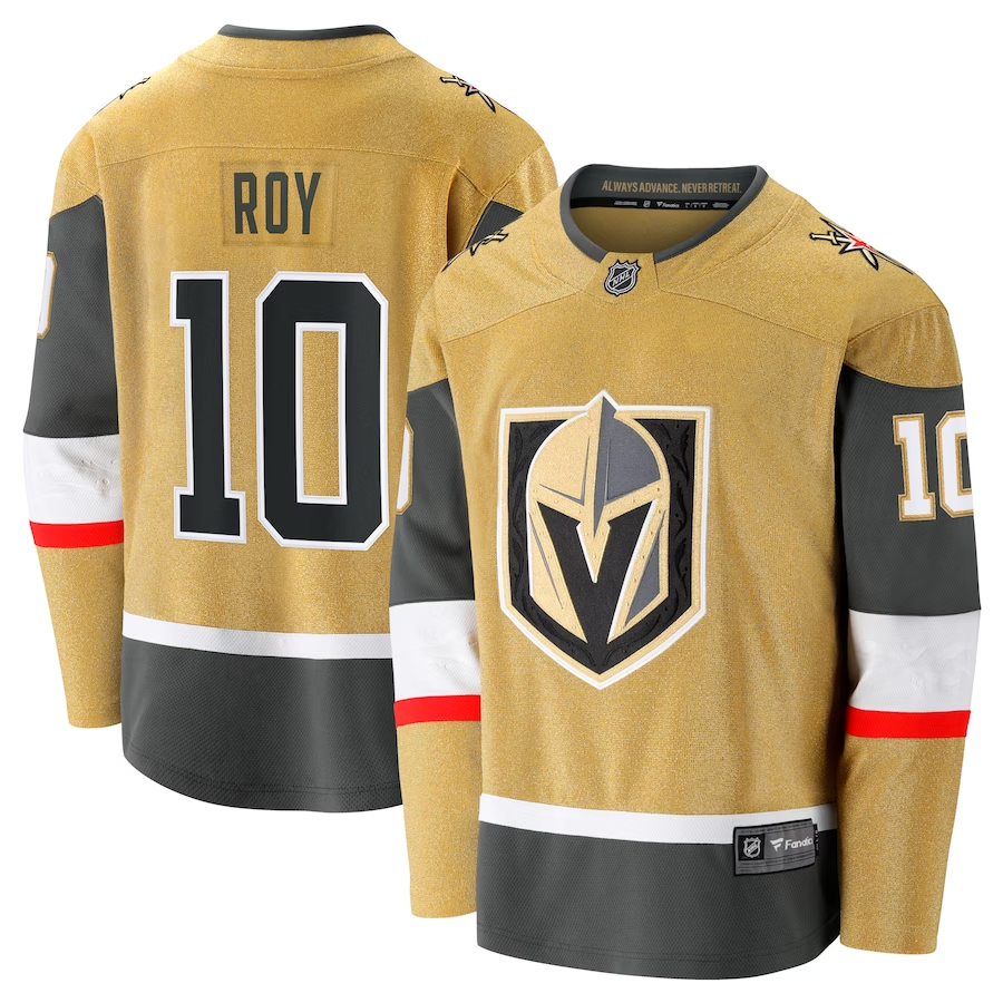 Men's Vegas Golden Knights Nicolas Roy Gold Home Breakaway Jersey