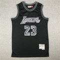 Men's Los Angeles Lakers LeBron James Black Hardwood Classics Swingman Jersey