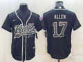 Men's Buffalo Bills Josh Allen Black RFLCTV Limited Jersey Joint Edition