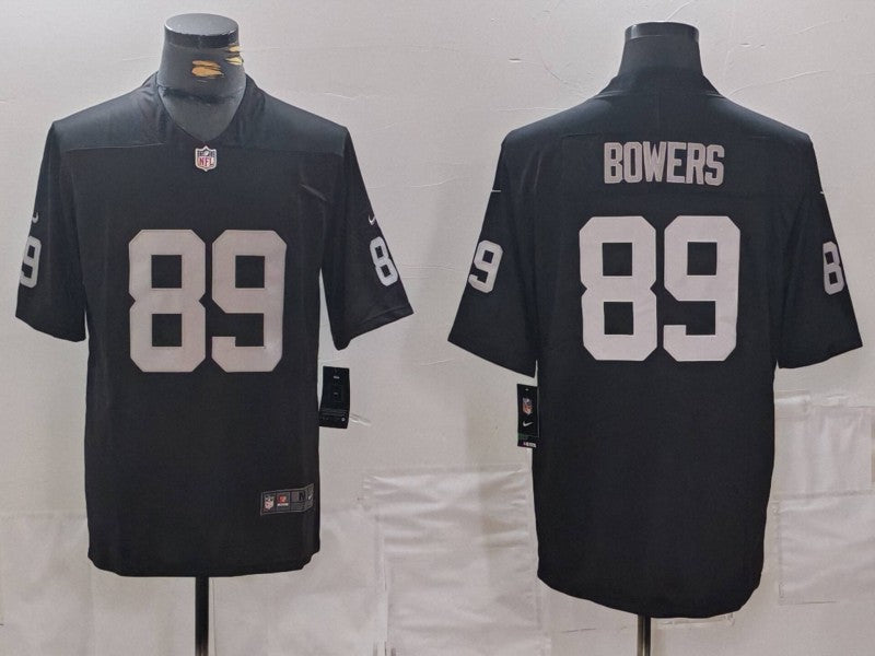 Men's Las Vegas Raiders Brock Bowers Black 2024 NFL Draft First Round Pick Player Game Jersey