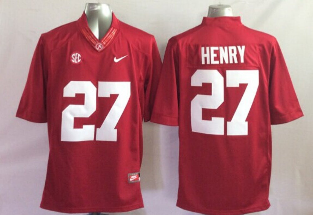 Men's Alabama Crimson Tide Derrick Henry Crimson Player Game Jersey