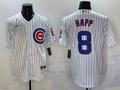 Men's Chicago Cubs Ian Happ White Home Replica Player Jersey