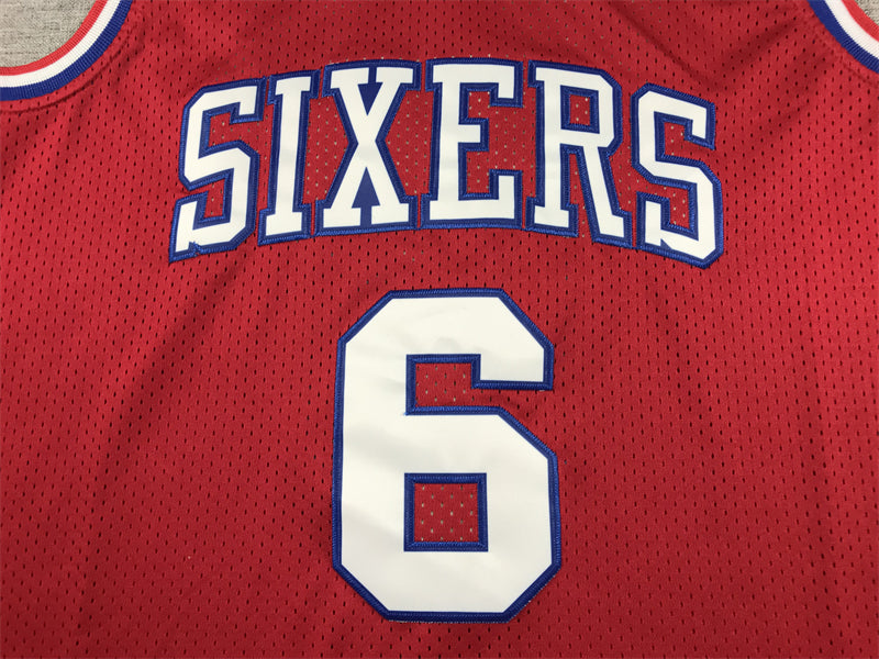 Men's Philadelphia 76ers Julius Erving Red Hardwood Classics Swingman Jersey