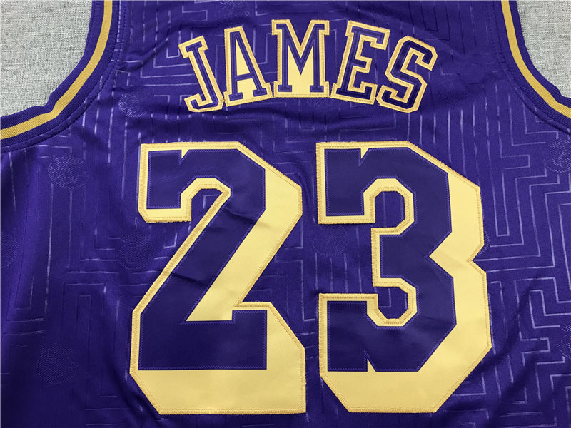 Men's Los Angeles Lakers LeBron James 2018-19 Hardwood Classics Swingman Jersey