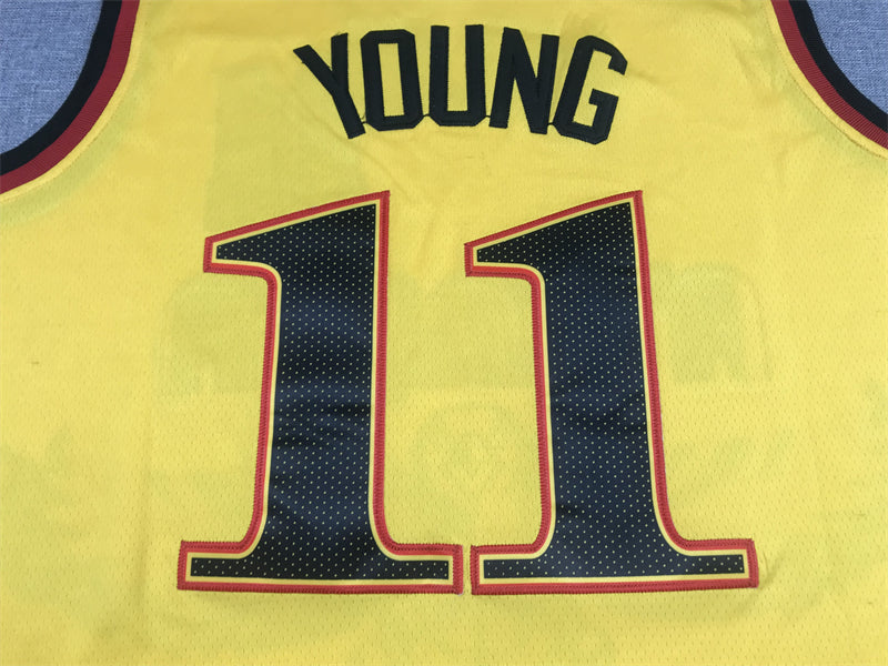 Men's Atlanta Hawks Trae Young Yellow 2021/22 Swingman Jersey - City Edition