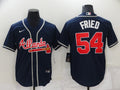 Men's Atlanta Braves Max Fried Navy Replica Player Jersey