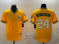 Men's Oakland Athletics Rickey Henderson Yellow Replica Team Jersey