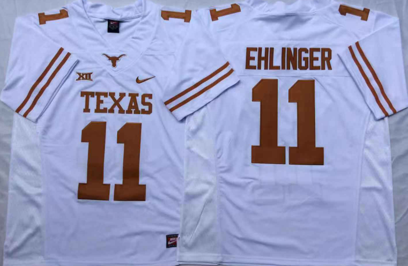 Men's Texas Longhorns Sam Ehlinger White Replica Team Jersey