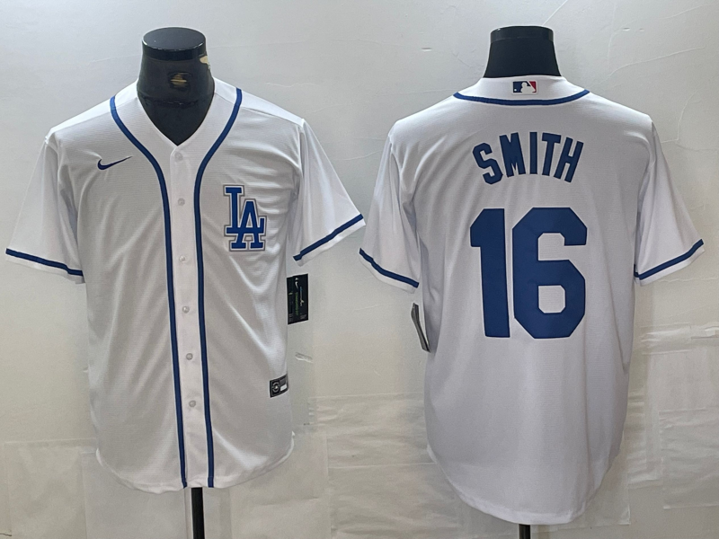 Men's Los Angeles Dodgers Will Smith White Limited Player Jersey