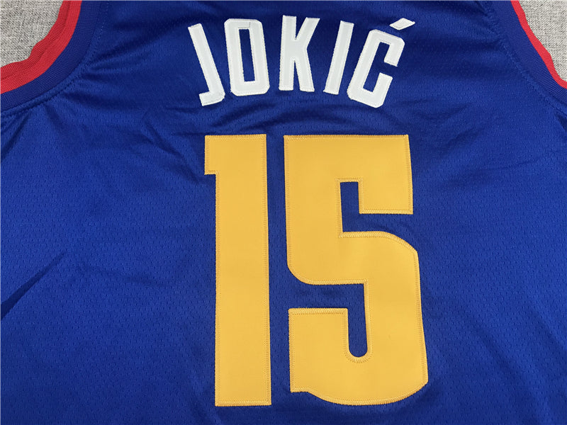 Men's Denver Nuggets Nikola Jokic NBA Player Jersey - Retro Blue