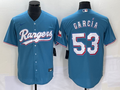 Men's Texas Rangers Adolis Garcia Blue Replica Player Jersey