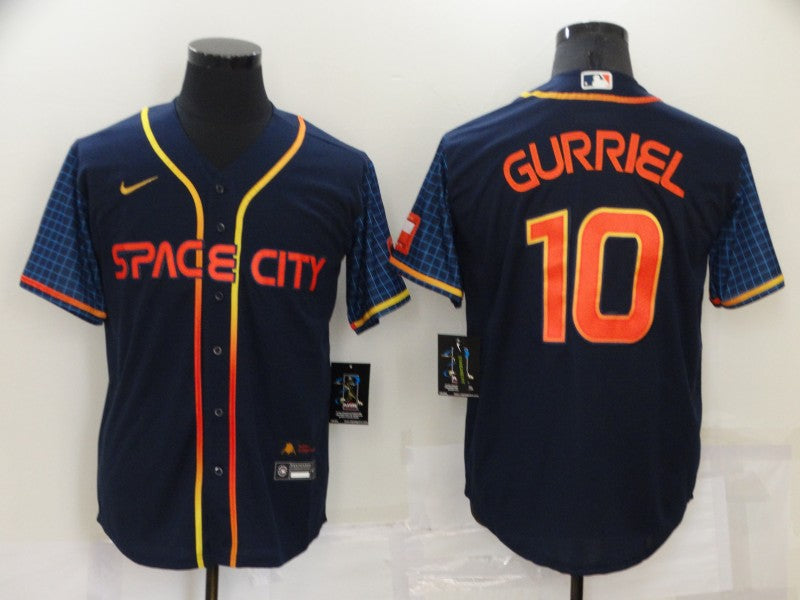 Men's Houston Astros Yuli Gurriel Navy Space City Jersey
