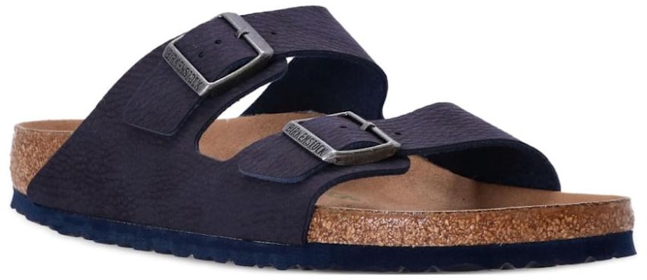 Birkenstock Arizona Vegan PU 1023150 Blue Brown Slide Sandals
