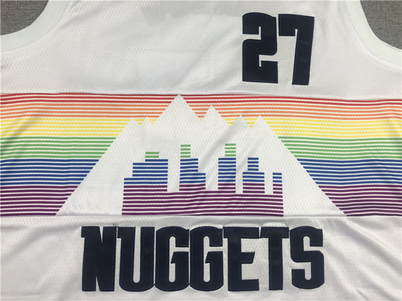 Men's Denver Nuggets Jamal Murray NBA White Player Jersey