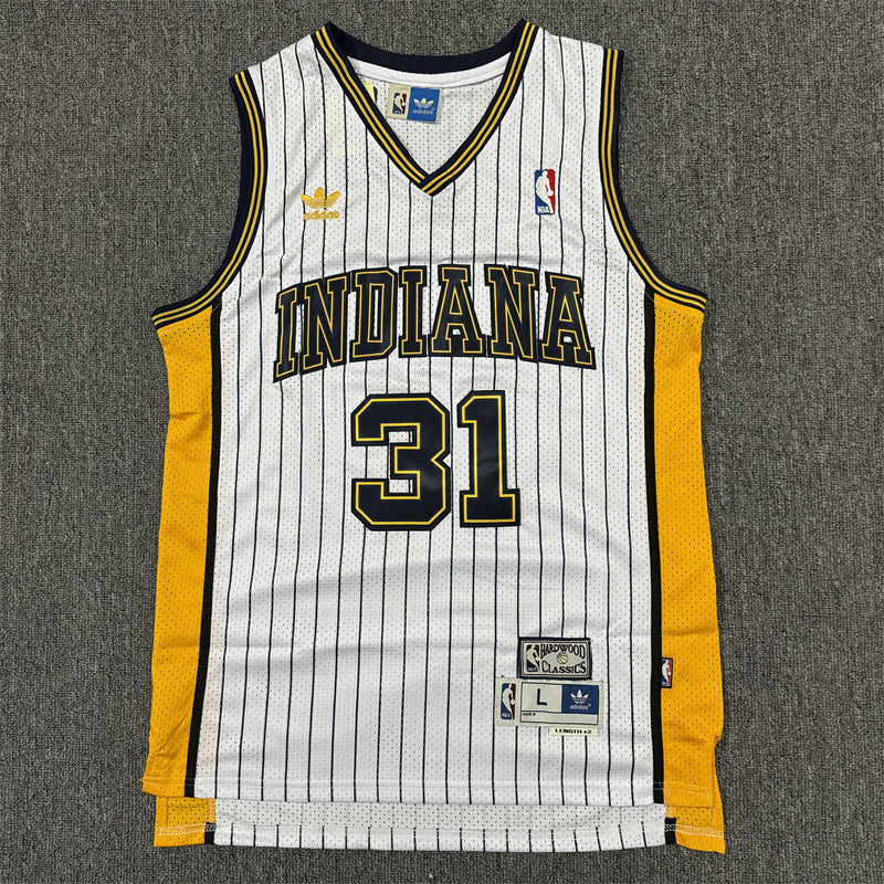 Men's Indiana Pacers Reggie Miller White Hardwood Classics Swingman Jersey