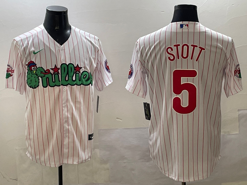 Men's Philadelphia Phillies Bryson Stott White Replica Team Jersey