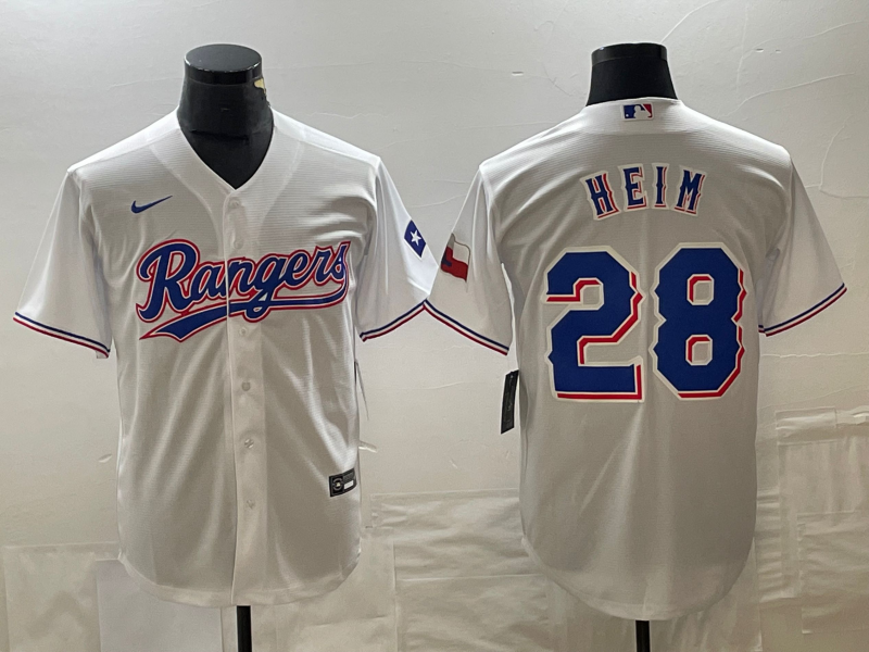Men's Texas Rangers Jonah Heim White Home Replica Player Jersey