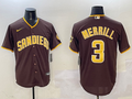 Men's San Diego Padres Jackson Merrill Brown Replica Player Jersey