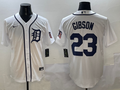 Men's Detroit Tigers Kirk Gibson White Home Replica Player Jersey