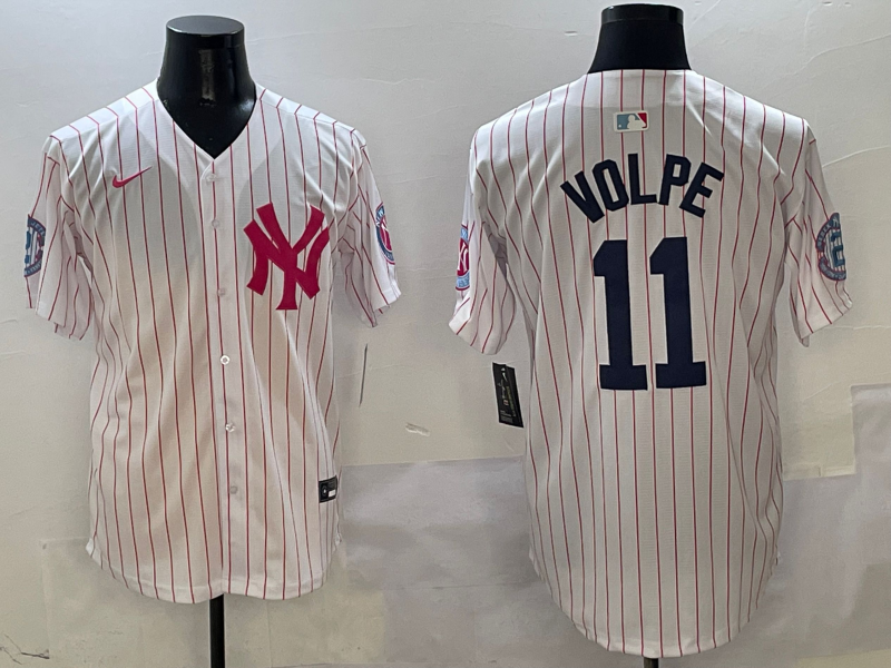 Men's New York Yankees Anthony Volpe White Team Player Jersey