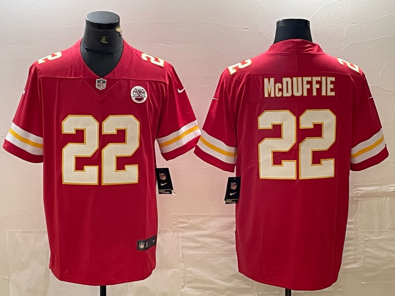 Men's Kansas City Chiefs Trent McDuffie Red Game Player Jersey