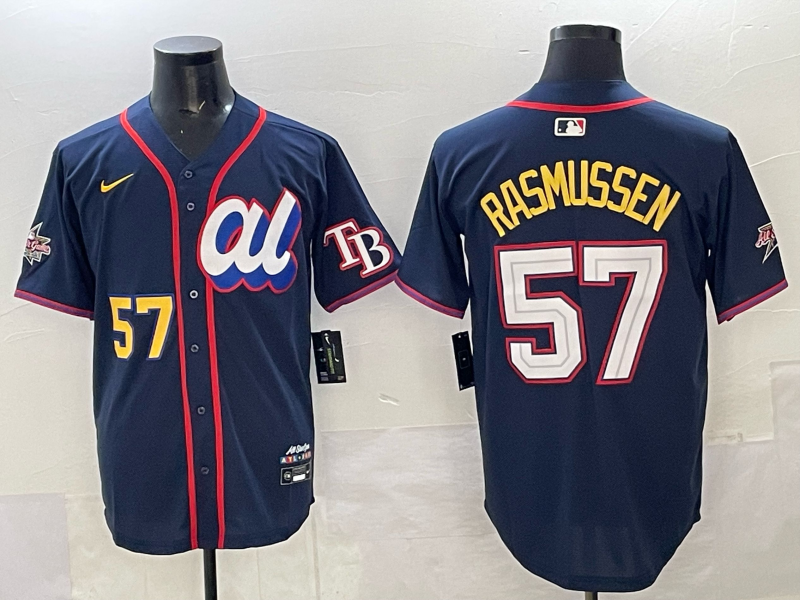 Men's American League Drew Rasmussen Navy 2025 All-Star Edition Limited Player Jersey