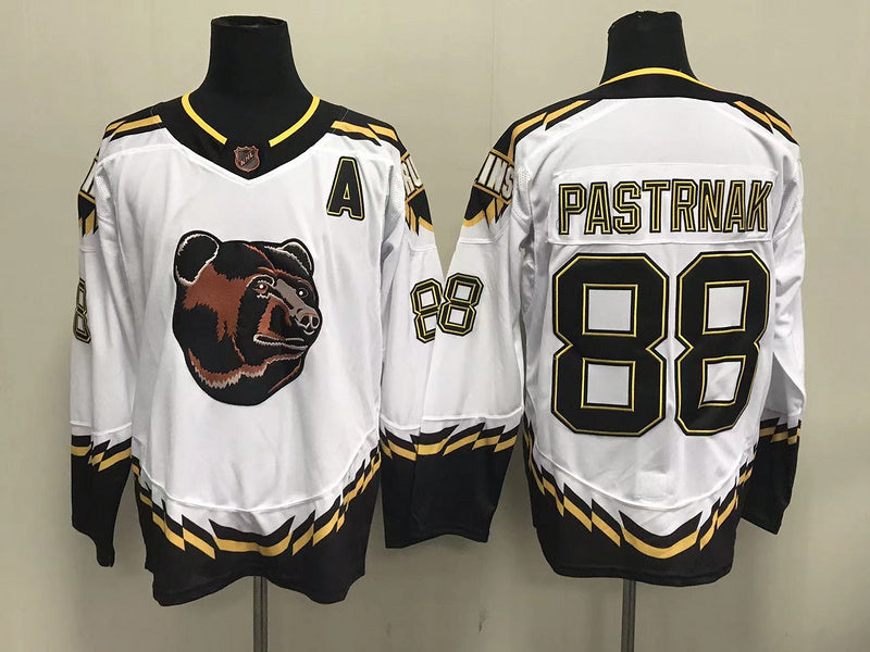 Men's Boston Bruins David Pastrnak White Game Jersey