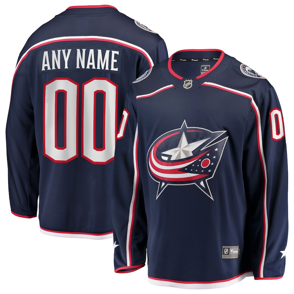 Men's Columbus Blue Jackets Fanatics Navy Custom Jersey