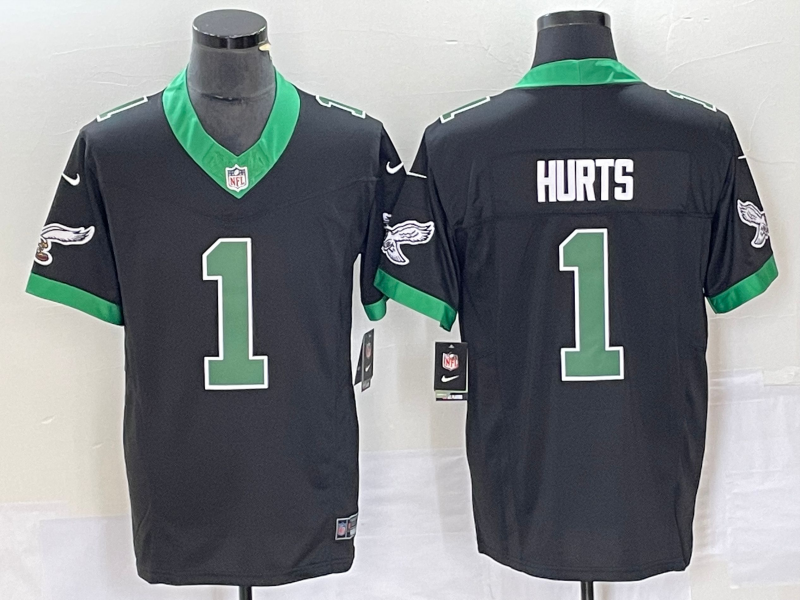 Men's Philadelphia Eagles Jalen Hurts Black Player Game Jersey
