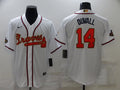 Men's Atlanta Braves Adam Duvall White Replica Baseball Jersey