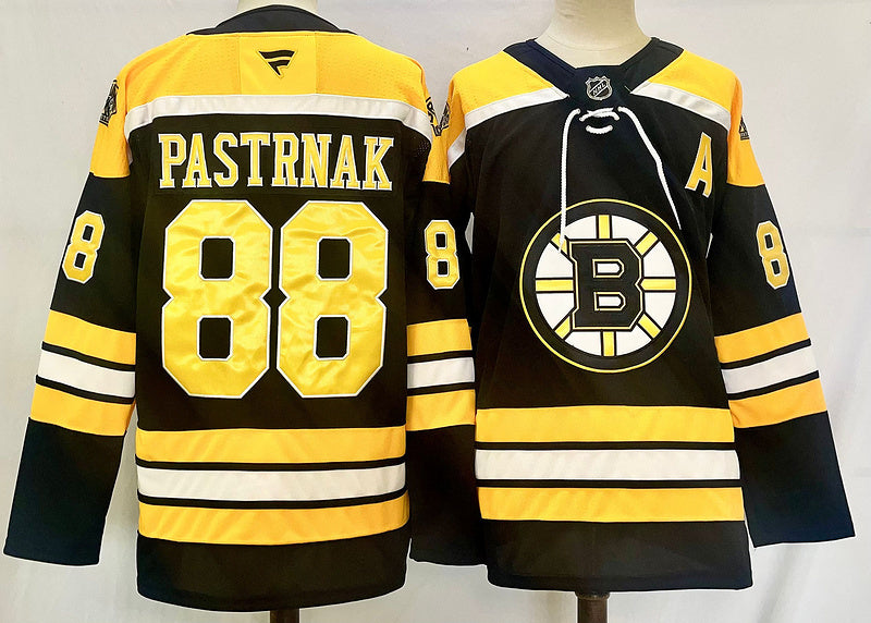 Men's Boston Bruins David Pastrnak Fanatics Black Home Breakaway Jersey