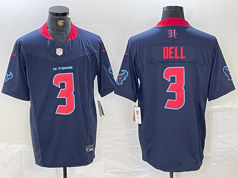 Men's Houston Texans Tank Dell Navy 2nd Alternate Game Jersey