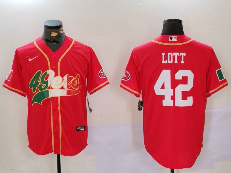 Men's San Francisco 49ers Ronnie Lott Scarlet Game Jersey