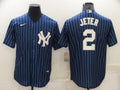 Men's New York Yankees Derek Jeter Blue Replica Baseball Jersey
