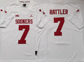 Men's Oklahoma Sooners Spencer Rattler White Player Game Jersey