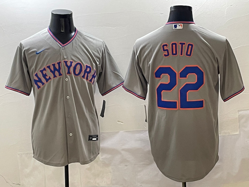 Men's New York Mets Juan Soto Gray Replica Player Jersey