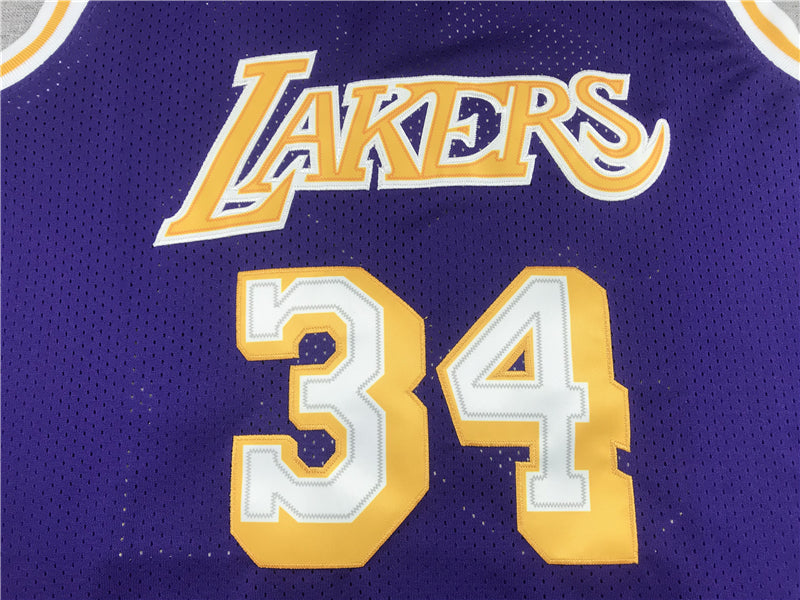 Men's Los Angeles Lakers Shaquille O'Neal Purple 1996-97 Classics Jersey