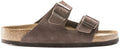 Birkenstock Arizona 1019007 Brown Suede Slide Sandals