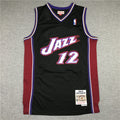 Men's Utah Jazz John Stockton Black 1998-99 Hardwood Classics Swingman Jersey